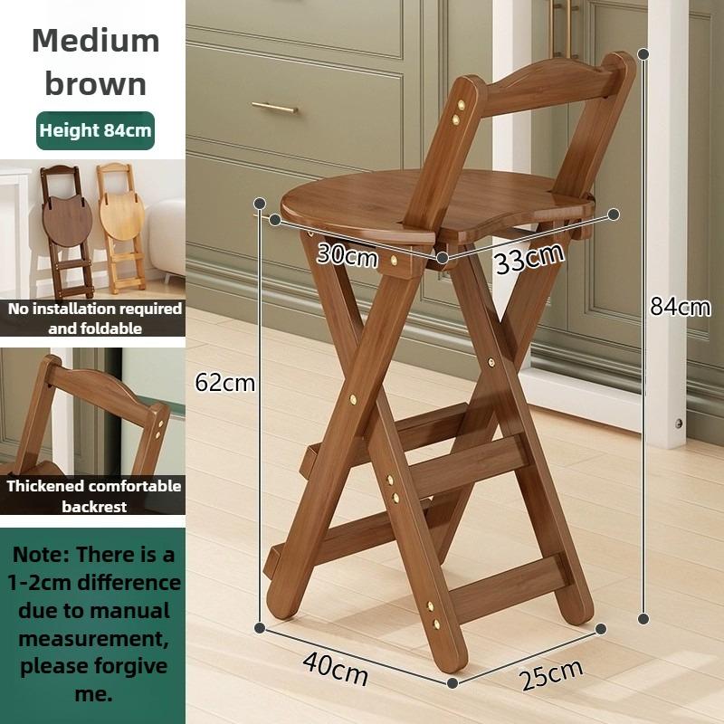 Fashionable Simple Folding Bar Chair,high Cabinet Stool with Backrest,high-end Home Living Room Chair,office,coffee Shop Chair