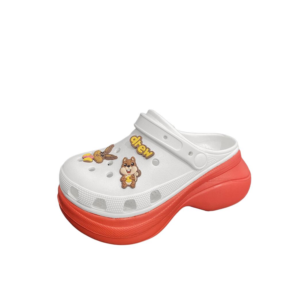 Summer Women Sandals Slippers Thick-Soled Increased Non Slip High-Heeled Fashion Platform Hole Shoes Beach Shoes