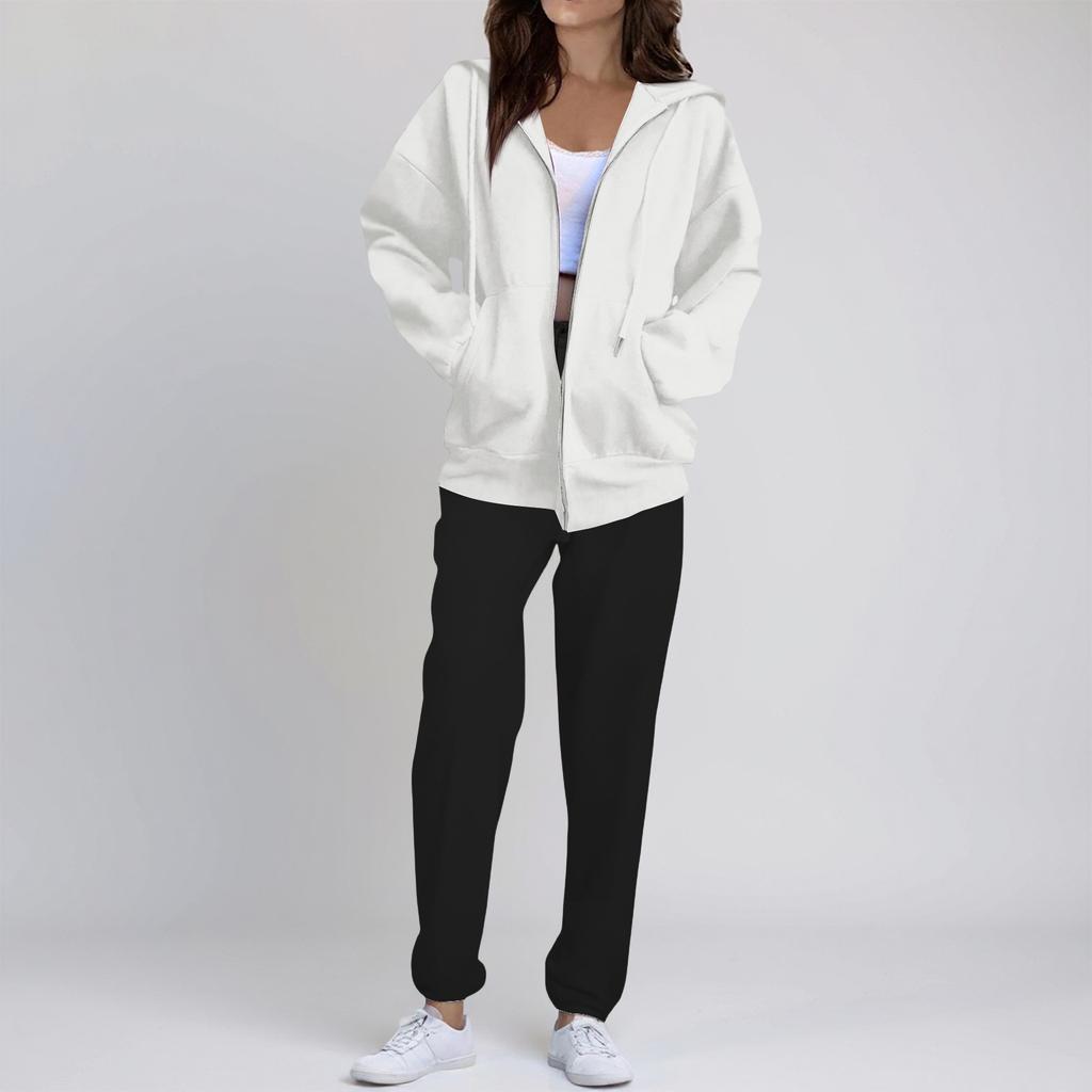 Fashionable Women's Autumn/Winter Casual Comfortable Sweatshirt Jacket Set