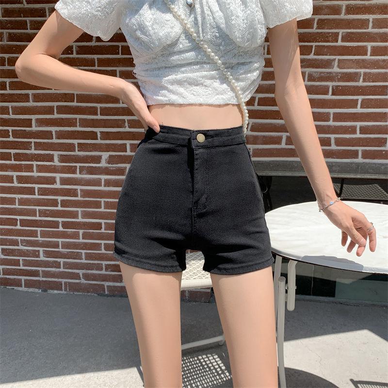 Bequeme Skinny Modische und Vielseitige Sommer Hüftbetonte Stretch Denim Shorts Zum Anheben des Gesäßes von High-Waist Skinny Hosen Damen Hosen