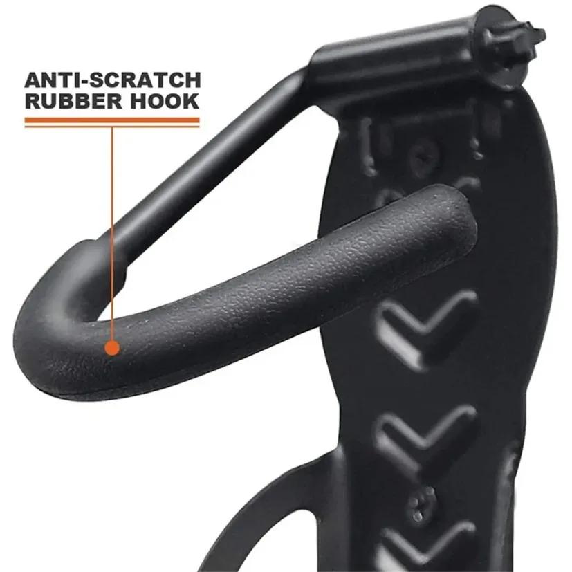 1Pcs Bike Stand Wall Mount Bicycle Holder Mountain Bike Rack Stands Storage Hanger Hook Mounted Rack Stand Steel Black