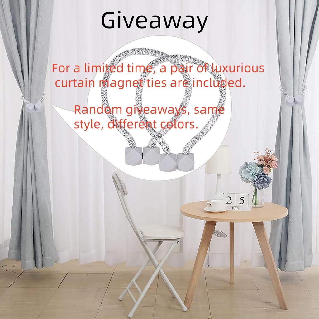2 curtains in Samurai print - Polyester - suitable for bedroom, living room, study, private space + magnetic binding