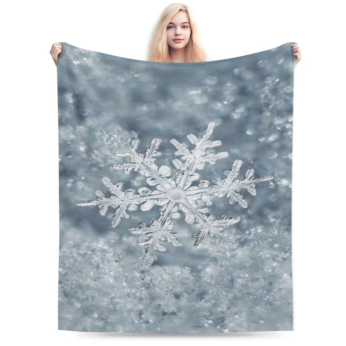 Snow Flake Custom Warm Party An UltraSoft Micro Fleece Blanket 75x100cm