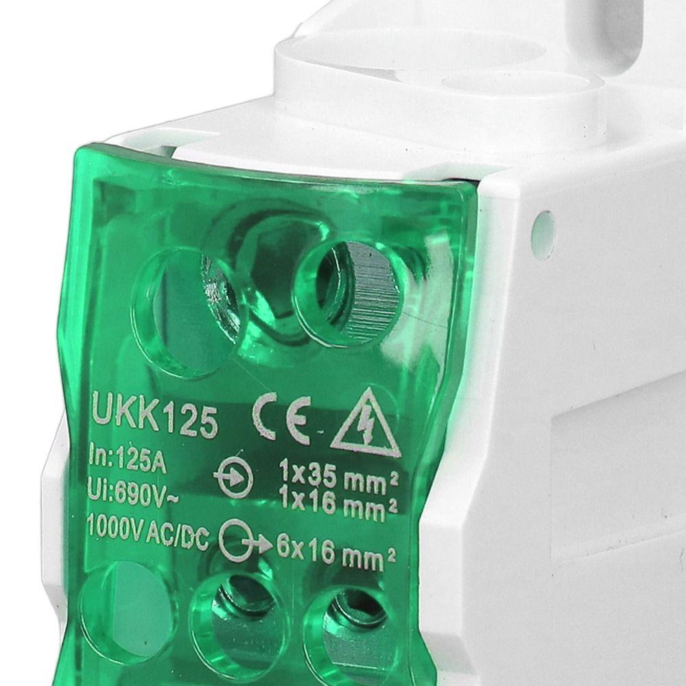 690V DIN Rail Distribution Box 125A Yellow Blue Green Terminal Block Universal Junction Box Various Power Distribution