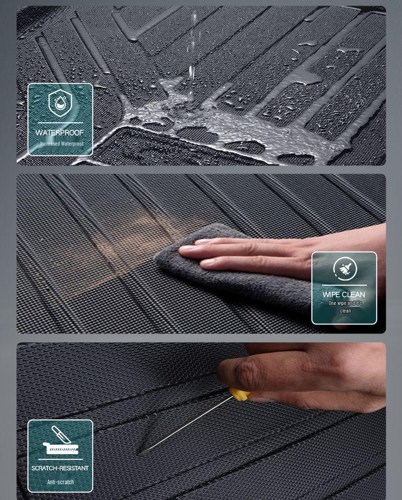 Compatible with 25 NIO ES6 models: TPE trunk mat, tailgate mat, door sill mat, and trunk cover.