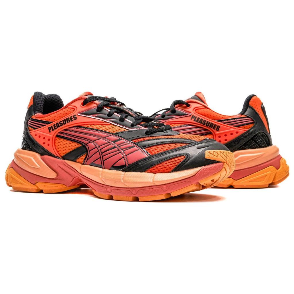 Pleasures X Puma Velophasis Layers Unisex Sneakers Orange Cayenne-Pepper Astro-Red 393301-02