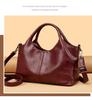 Genuine Leather Women's Large Fashion Handbag, Versatile Shoulder & Crossbody Bag, Soft Leather for Middle-Aged Women, New Style.