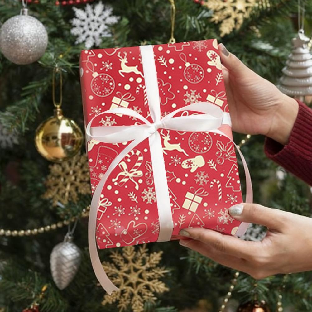 Funny Gift Wrap Christmas Wrapping Paper Set with Festive Patterns for Diy Crafts Presents Holiday Gift Wrap for Friends
