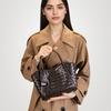 Genuine Leather Stitching Crossbody Bag Women's 2025 And New Large Capacity Hundreds Of Matching Handbag Crossbody Mother Bag