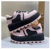 Little White Shoe Women 2025 New Soft Leather Muffin Thick Sole Black and White Panda Women's Shoes Versatile Height Increase Sports and Leisure