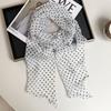 New silk scarf premium printing loose multi-purpose simple polka dot headband leopard print sweet cool streamer