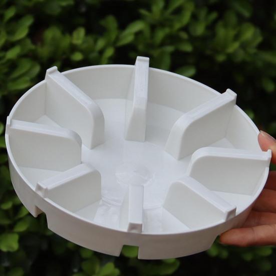 Flower Pot Tray Good Drainage Moisturizing Effect Lightweight Design Drainage Plant Tray Hollow Design Plant Saucer