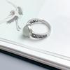 Eleganter durchbrochener Ring aus 925er Sterlingsilber mit Hetian-Jaspis-Cabochon für Damen und Herren - Heller Oberflächen-Zeigefingerring