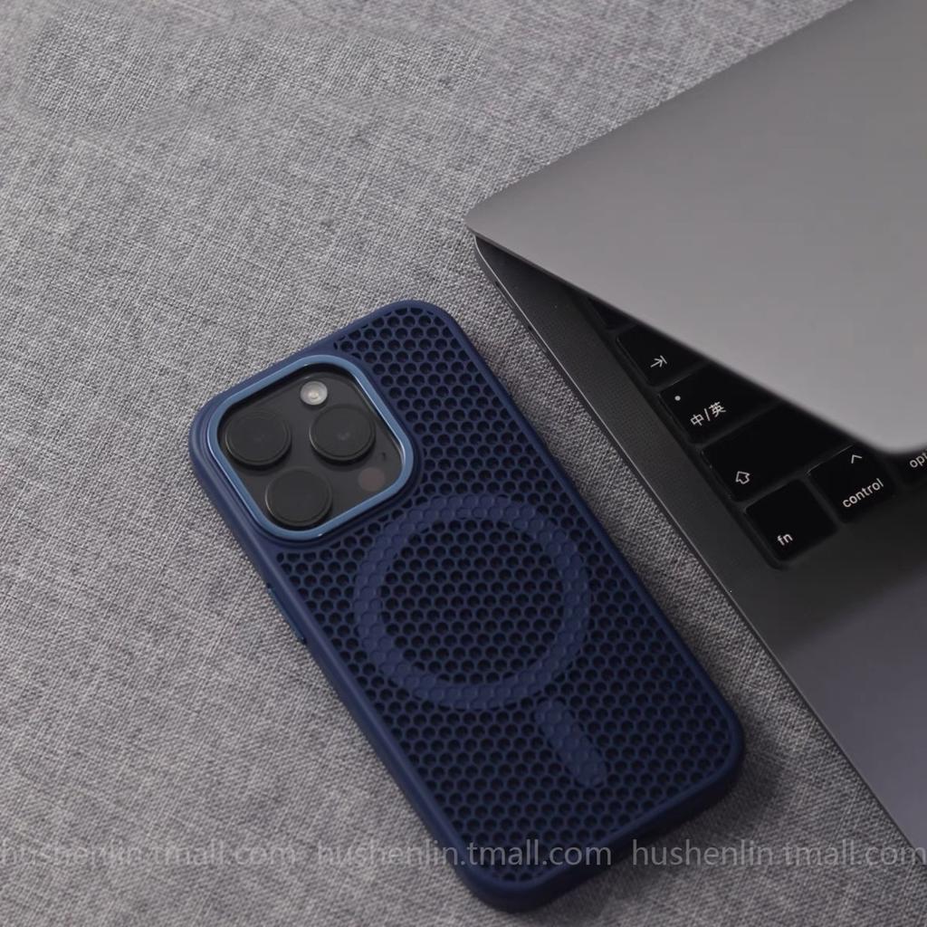 Magsafe magnetic suction honeycomb heat dissipation is suitable for iPhone17promax frame bracket Apple 14 mobile phone case 15.