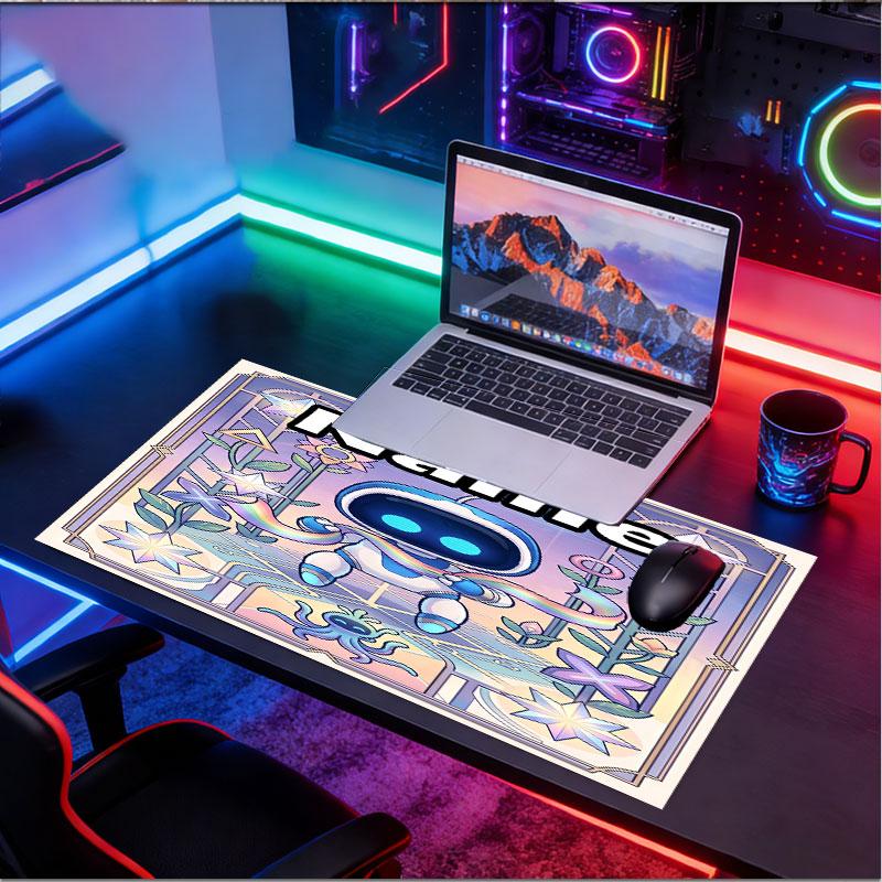 Mousepad Personalizat cu Nume și Model Cosmic Bot Crew, Covoraș pentru Birou Laptop PC, Covoraș Decorativ pentru Birou Acasă, Pad Tastatură Cadou