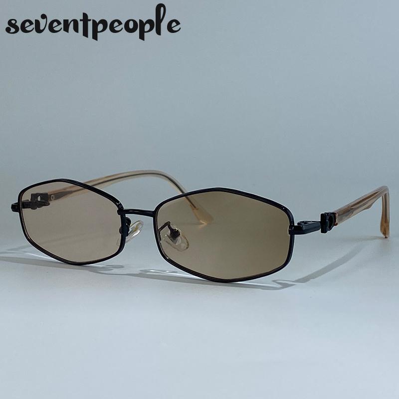 Steampunk Small Frame Hexagon Sunglasses Women Luxury Brand Vintage Punk Polygon Sun Glasses For Ladies Change Color Shades