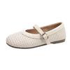 French single shoes women's 2025 new summer flat-bottomed small leather shoes with skirts are beautiful and not tired Mary Jane women's shoes