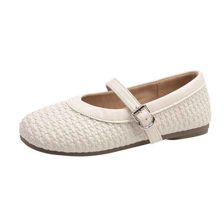 French single shoes women's 2025 new summer flat-bottomed small leather shoes with skirts are beautiful and not tired Mary Jane women's shoes