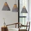 1PC Hand-woven Rustic Grey Bohemian Style Rope Lampshade Ornament Linen Rope Homestay 3 Sizes