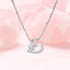 S925 Sterling Silver Diamond Heart Necklace for Women - Elegant French Light Luxury Pendant with High-End Clavicle Chain