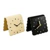 Minimalists Table Clock, Quiet Acrylic Time Display with Biscuit Texture Design for Bedsides Table Home Office Desk and Decorative Shelf Styling