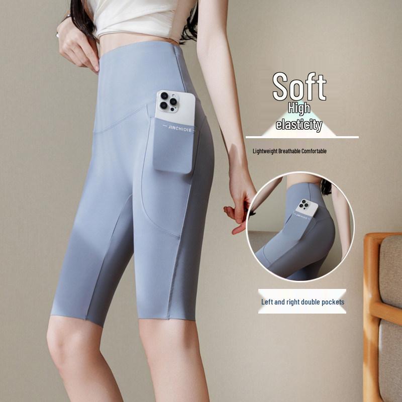

Women s High-Waist Double Pocket Yoga Pants, Plus Velvet, Hip-Lifting, Plus Size, Spring/Autumn, Ideal for Chubby Girls M