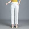 8XL Women Summer Pants Plus Size  Elastic High Waist Casual Ninth Pants Middle-aged Elderly Female Straight Mom Pants