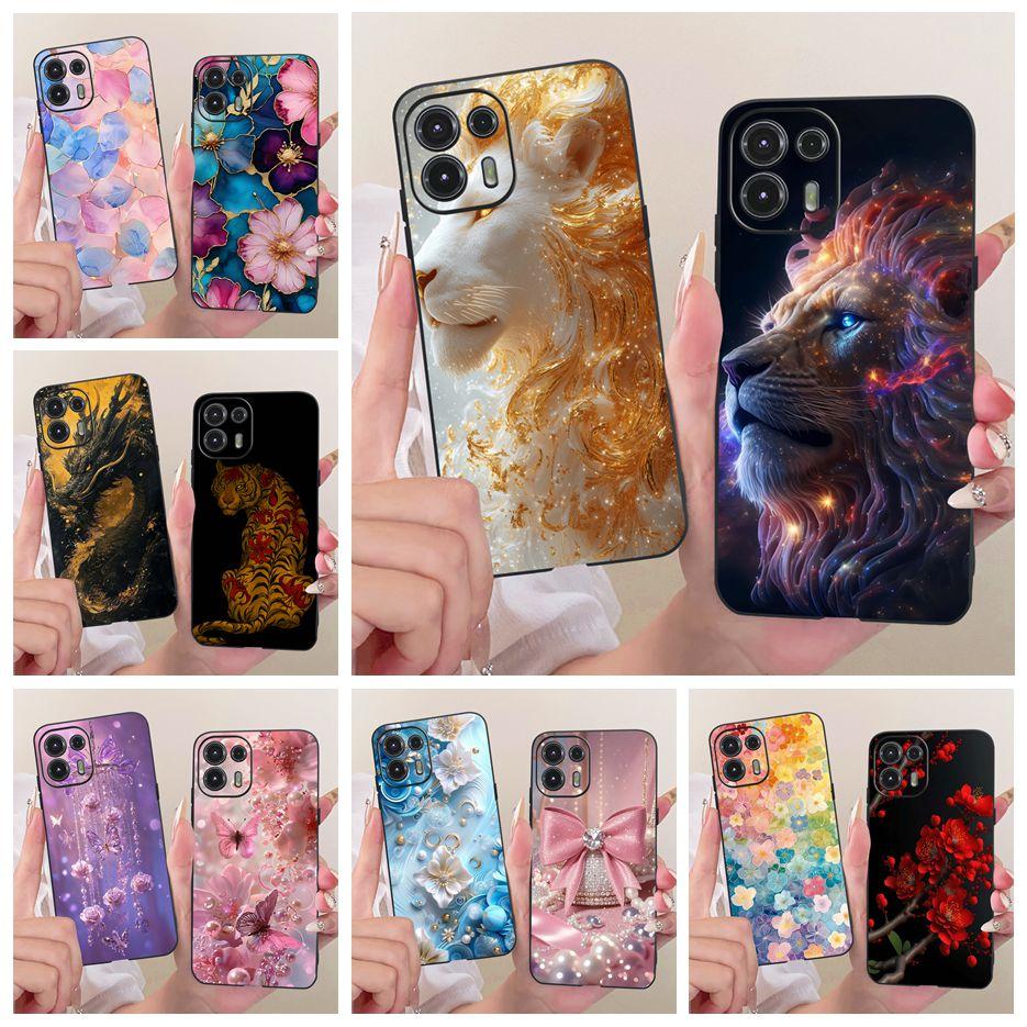 For Motorola Edge 20 Lite Case Edge20 Fusion Cute Lion Fashion Painted Cover Silicone Cases For Motorola Edge 20 Pro Soft Fundas