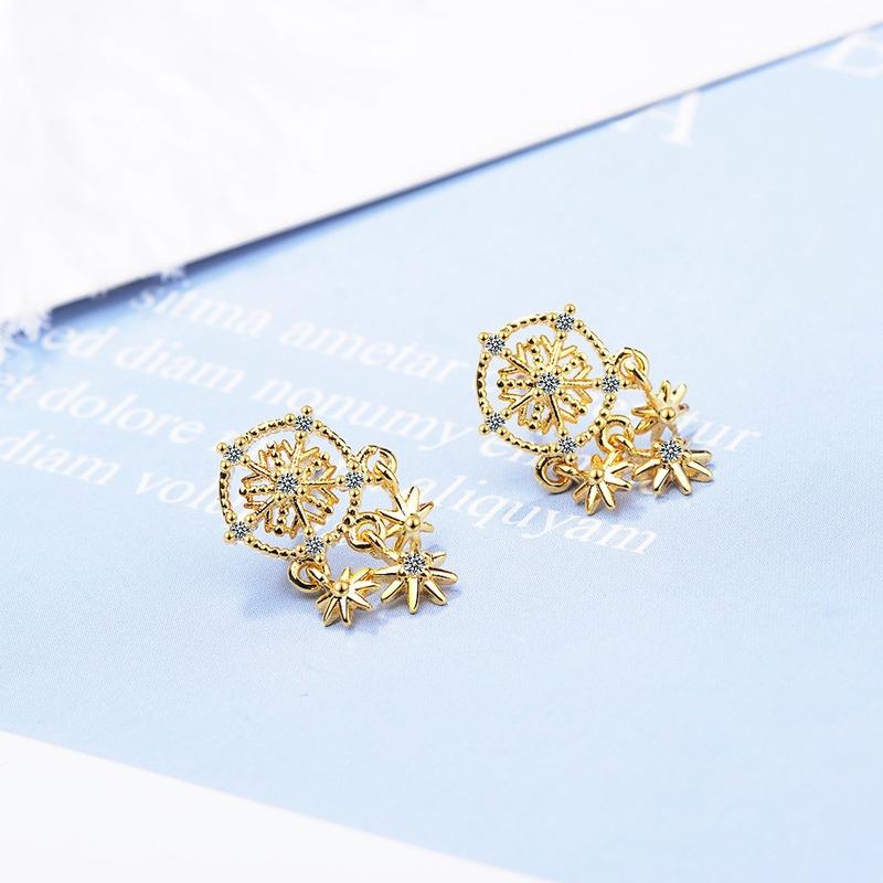 

Женские серьги из медного сплава с цирконом Lindon - Серьги-подвески в подарок на свадебную вечеринку золотой