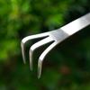 2 Pcs Bonsai Tree Root Rake 3-Prong Stainless Steel Hand Rake Home Gardening Mini Rake for Loosening Soil Potted Plants