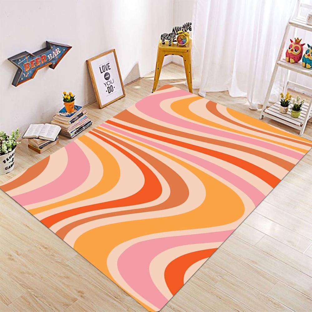 Colorful Striped Carpet for Living Room Living Room Bedroom Grid Style Carpet for Dining Dormitory Room Home Decoration