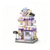 2026 NEW Panda Pet Coffee Ice Cream Flower Shop Store Street View Food House Building Blocks Kit Girls Model Kids Toy Children