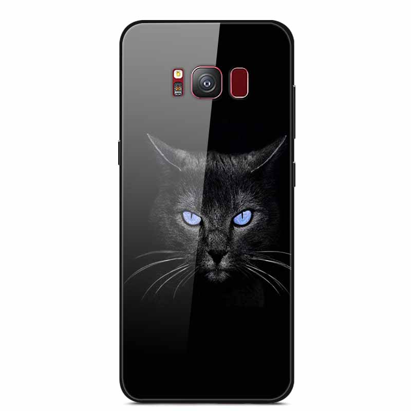 Glass Back Cover For Samsung Galaxy S8 Plus Case S 8 Plus Hard Tempered Glass Case For Samsung S8 Plus Phone Case Soft Bumper