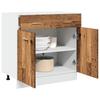 Vidaxl Cabinet With Drawer, Old Wood, 80X46X81.5 Cm