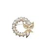 Elegant Women's Pearl Bow Brooch - Japanese & Korean Anti-Exposure Pin 