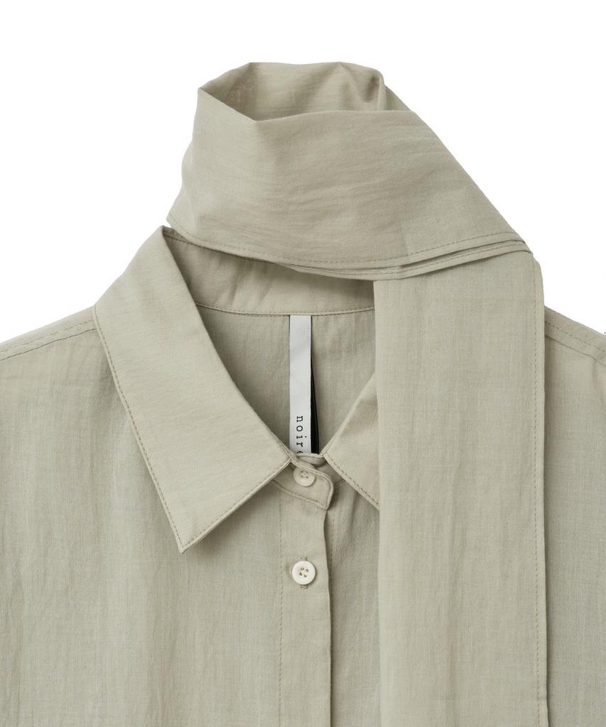 Noir For Woman Pale Scarf Loose Fit Shirt (Pale Mint)