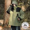 Winter new men's and Korean three-in-one hooded contrasting letter printed white duck down jacket light and thin couple jacket