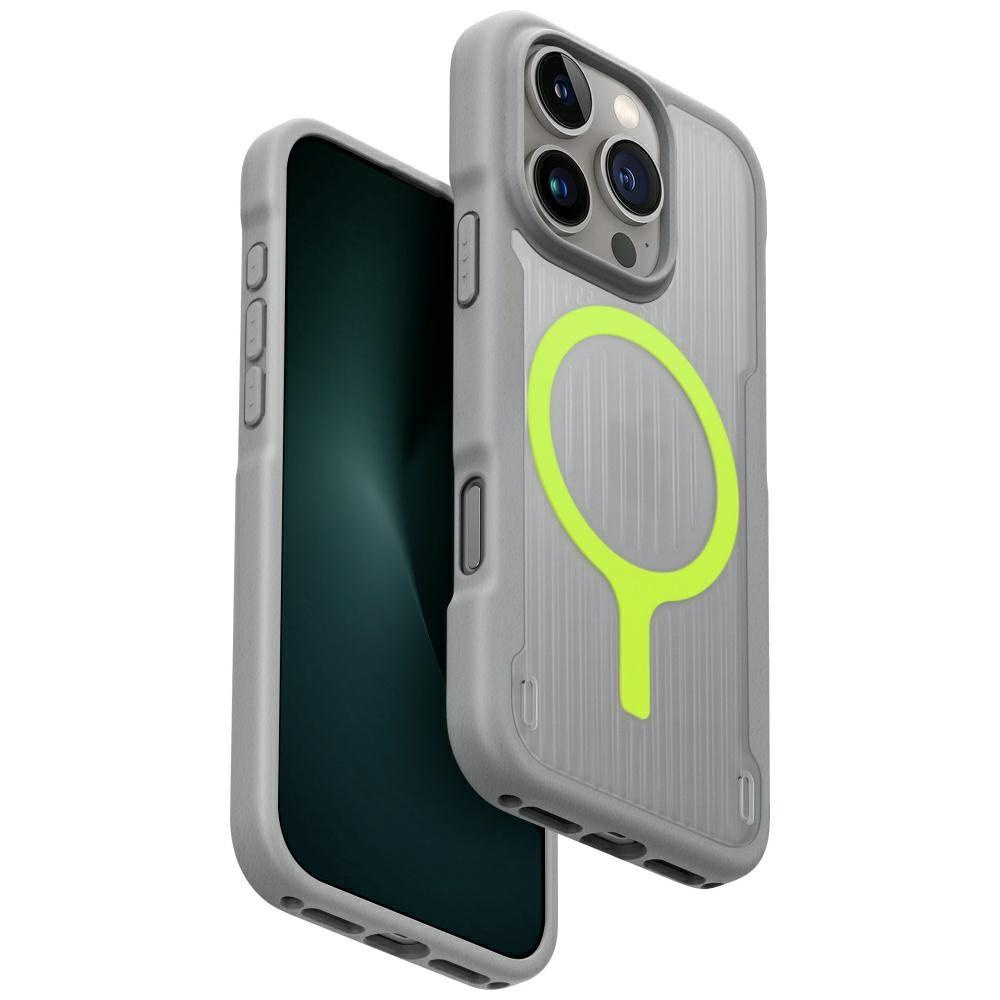 UNIQ Combat Active Case für iPhone 16 Pro Magclick Ladefunktion Grau