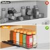 Pull Out Spice Rack Organizer for CabinetSlide out Spice Organizer for Inside Cabinets Heavy Duty Spice Organization for Kitche