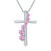 S925 Sterling Silver Women's Necklace Trendy Zircon Cross Pendant Birthday Gift  European American
