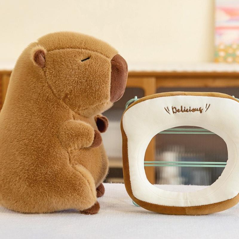 Bread Toast Water Dolphin Doll Sleep Cuddle Capybara Ornament Plush Toy Girl Pillow Birthday Gift Home Decoration