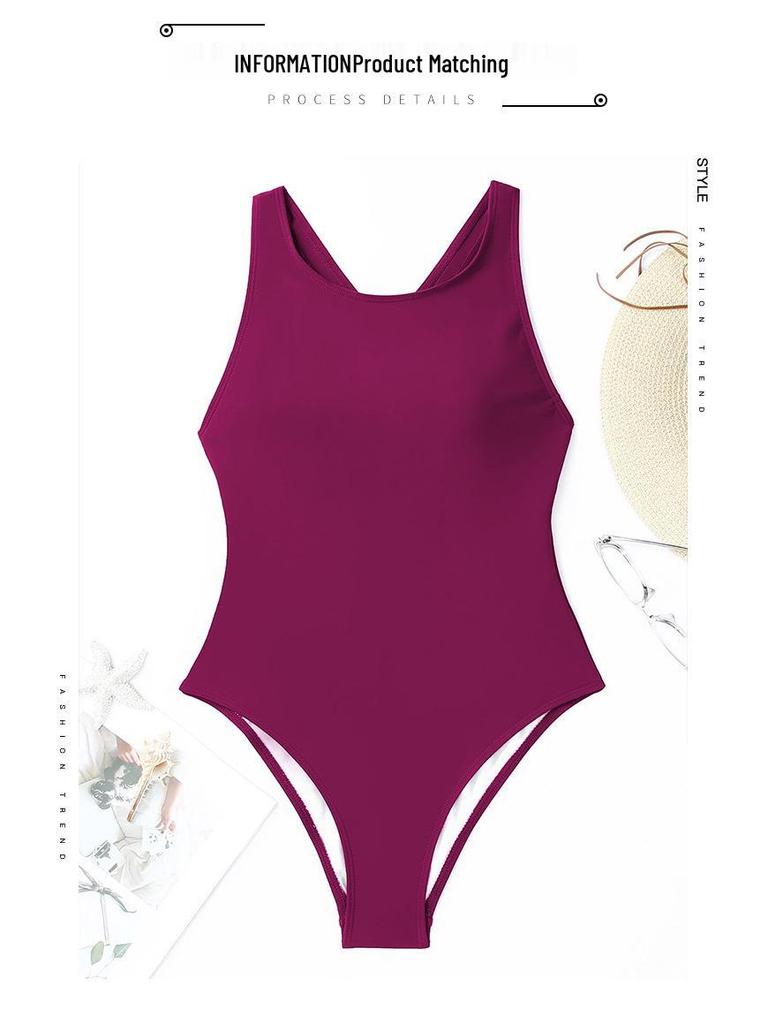 2024 European & American Plus Size Women's One-Piece Swimsuit