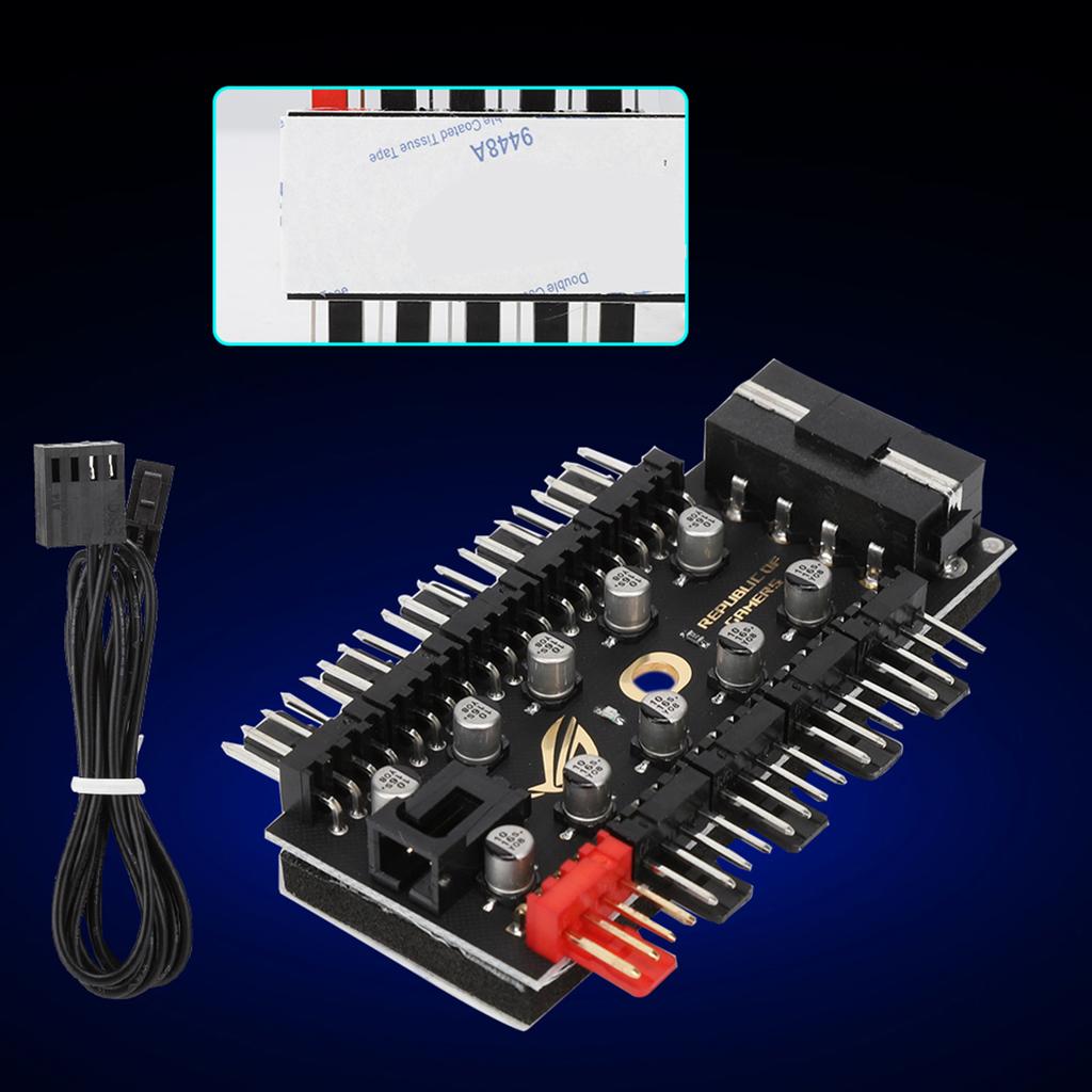10 channel Computer Chassis Motherboard 4Pin PWM Cooling Fan Hub Set Line Board