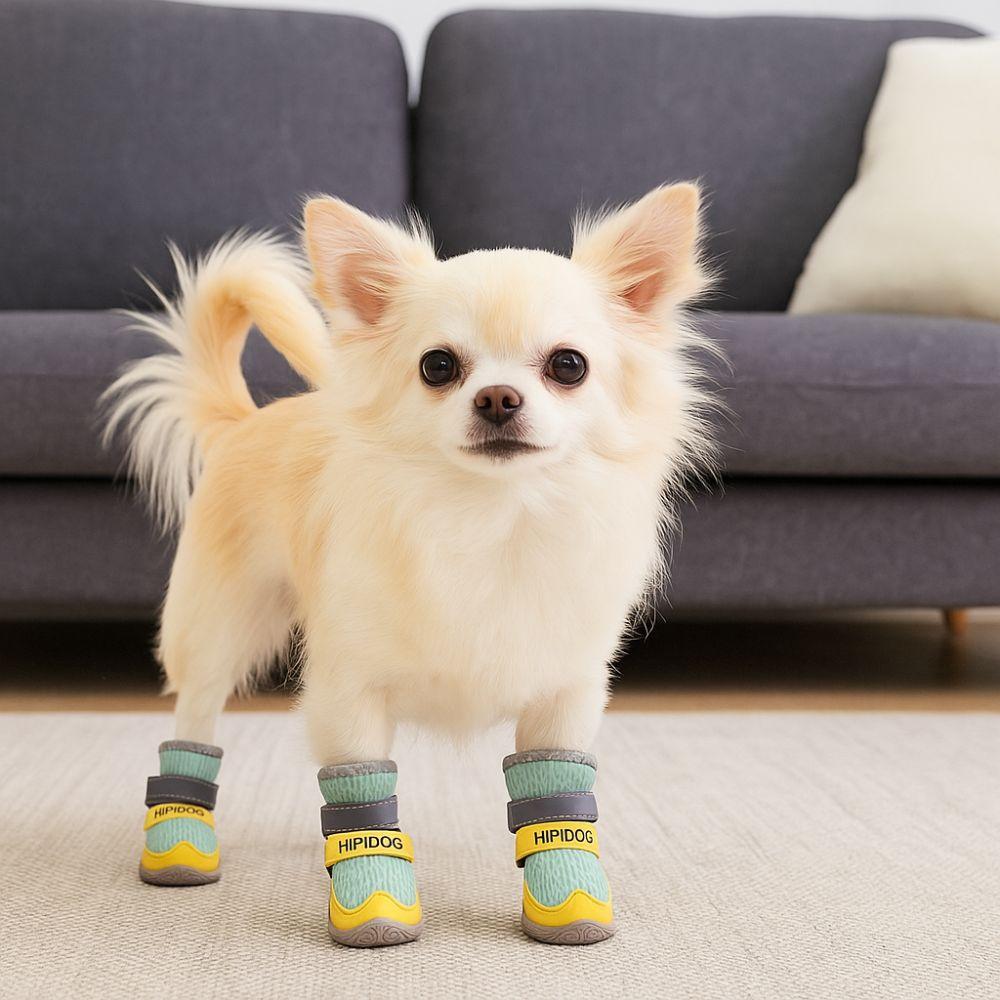 Breathable Dog Mesh Shoes Rubber Sole Puppy Paws Protectors Fashion Anti-Slip Pet Shoes  Hot Days