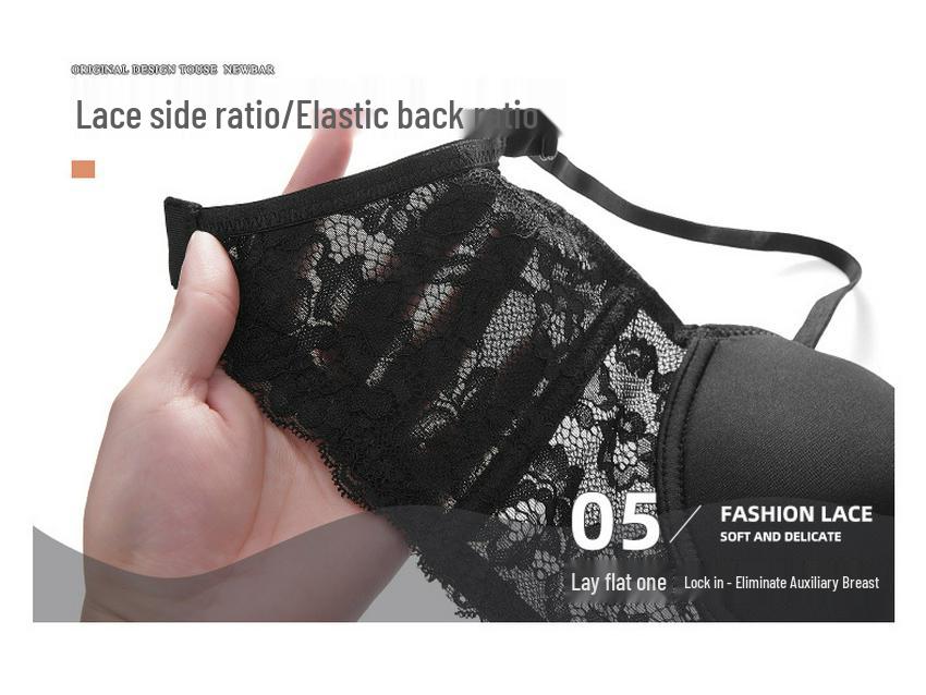 2024 Sexy U-Shaped Back Bra Set - Side Support for a Sleek, Smaller Look