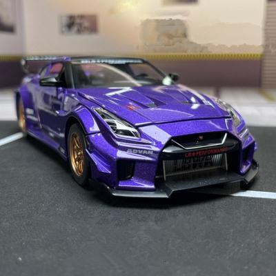 1:32 Skyline Ares Nissan GTR CSR2 Legierung Sportwagen Modell Diecast Metall Rennwagen Modell Simulation Sound und Licht Kinderspielzeug Geschenk