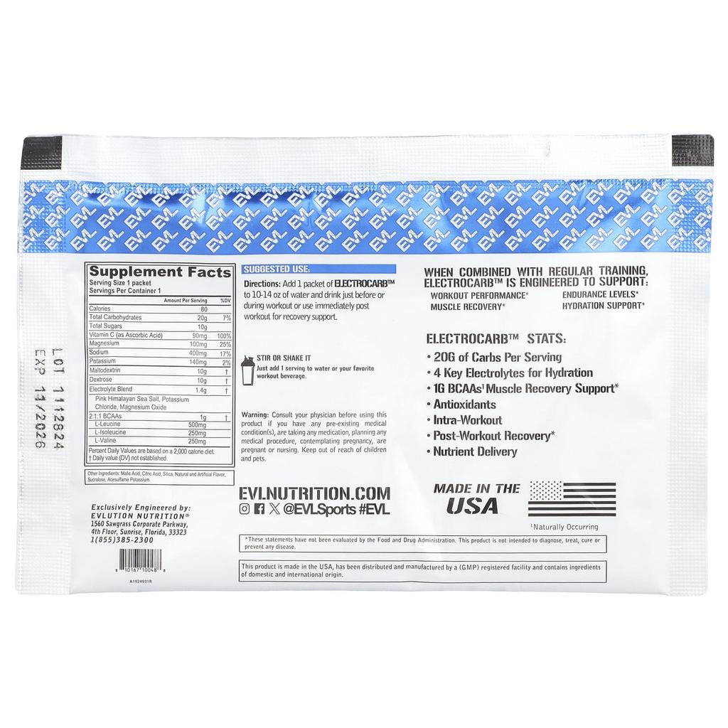 Electrocarb™, Blue Raspberry, 30g (1.1Oz)