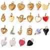  DIY Stainless Steel Gold Color PVD Plated Heart-Shaped Pendant Accessory for Handmade Jewelry Making Wholesale
