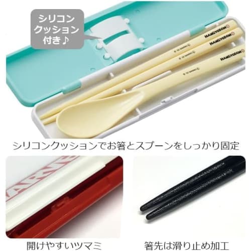 Powerpuff Girls Chopsticks and Spoon Combo Set, 18cm, Bento Chopsticks Case, Made in Japan, Dishwasher Safe, Antibacterial (Combo Set, Freezer Bag)