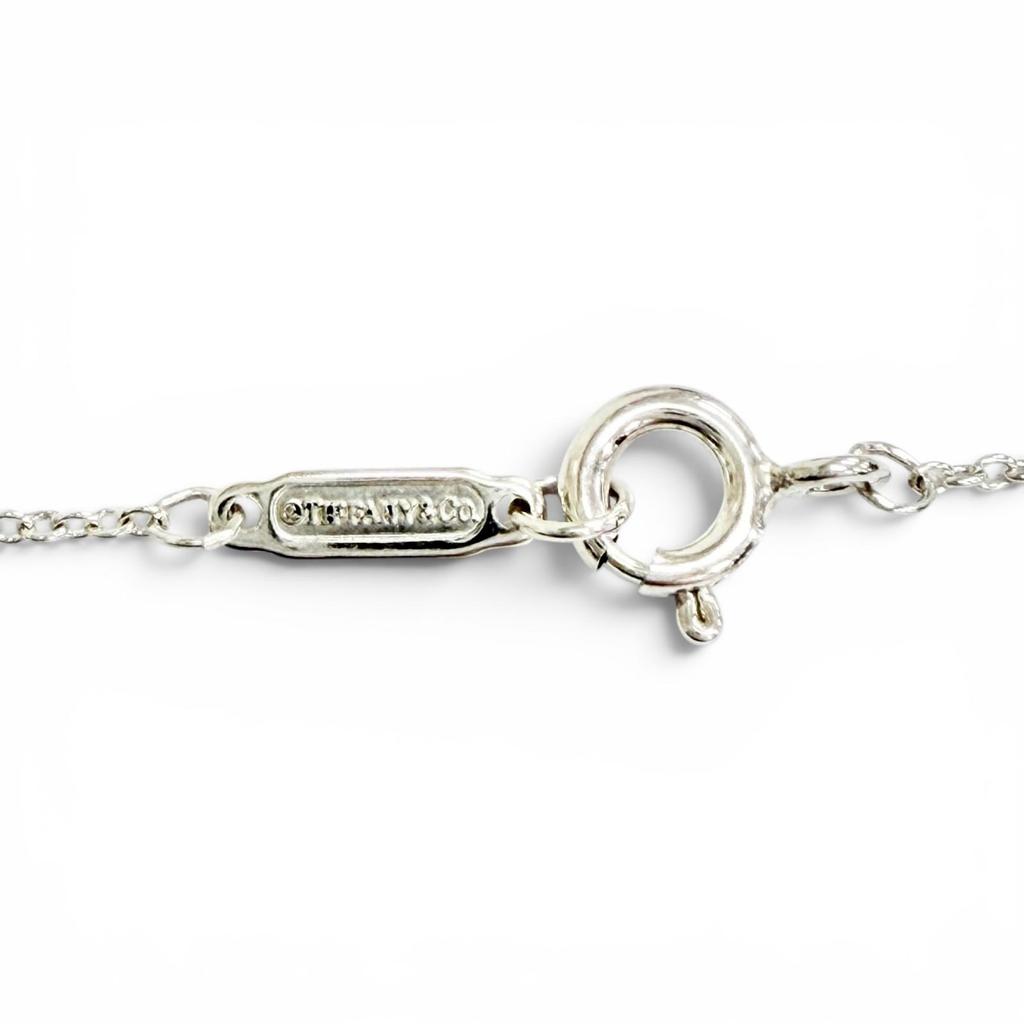 Excellent TIFFANY&Co. Necklace Pink Double Heart Tag Pendant Silver 925 Women Used
